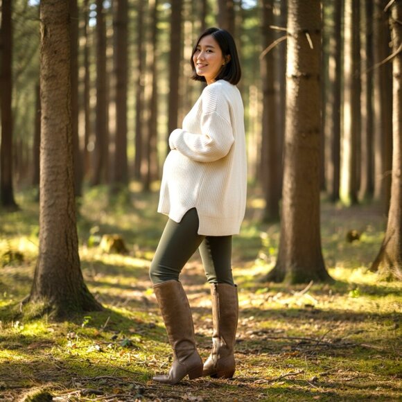 Sofft Anniston Light Taupe Vintage Distressed Leather Tall Side Zipper Boot SZ 9 - Picture 1 of 12